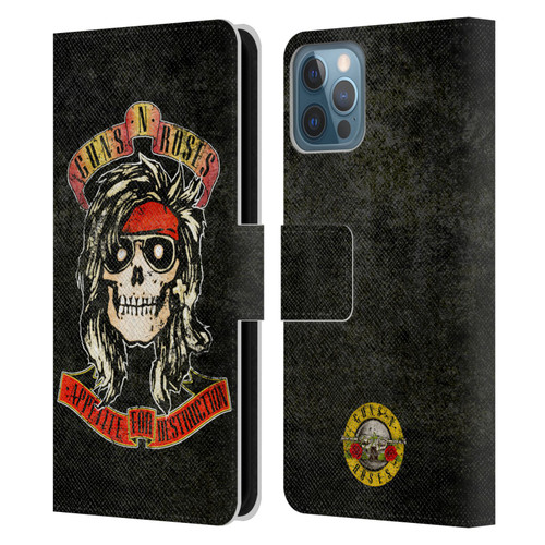 Guns N' Roses Vintage McKagan Leather Book Wallet Case Cover For Apple iPhone 12 / iPhone 12 Pro