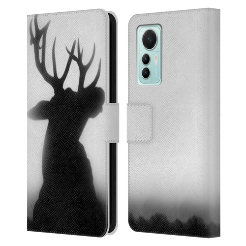 Dorit Fuhg Forest Deer Leather Book Wallet Case Cover For Xiaomi 12 Lite