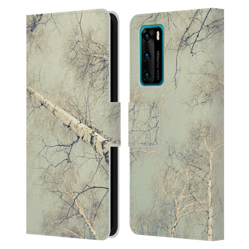 Dorit Fuhg Nature Birch Trees Leather Book Wallet Case Cover For Huawei P40 5G