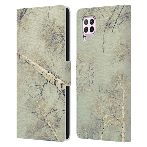 Dorit Fuhg Nature Birch Trees Leather Book Wallet Case Cover For Huawei Nova 6 SE / P40 Lite