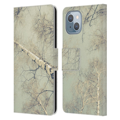 Dorit Fuhg Nature Birch Trees Leather Book Wallet Case Cover For Apple iPhone 14