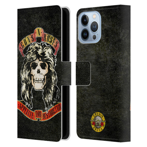 Guns N' Roses Vintage Adler Leather Book Wallet Case Cover For Apple iPhone 13 Pro Max