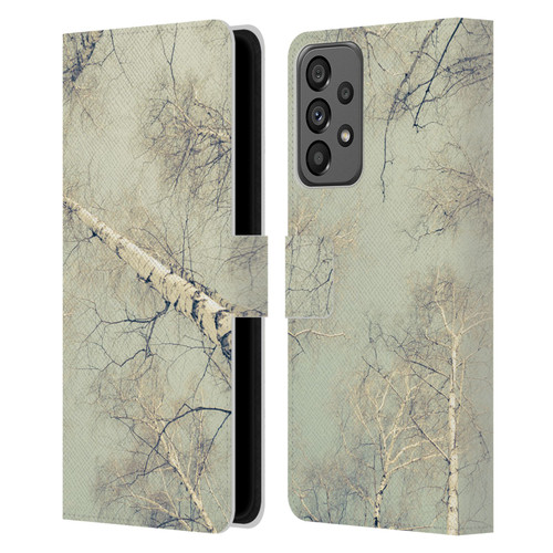 Dorit Fuhg Nature Birch Trees Leather Book Wallet Case Cover For Samsung Galaxy A73 5G (2022)