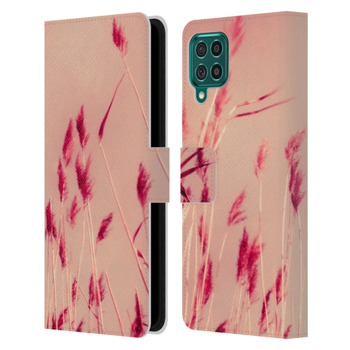 Dorit Fuhg Nature Pink Summer Leather Book Wallet Case Cover For Samsung Galaxy F62 (2021)