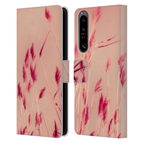 Dorit Fuhg Nature Pink Summer Leather Book Wallet Case Cover For Sony Xperia 1 IV