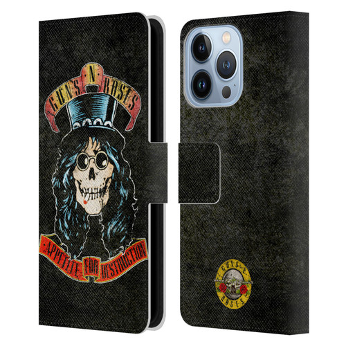 Guns N' Roses Vintage Slash Leather Book Wallet Case Cover For Apple iPhone 13 Pro