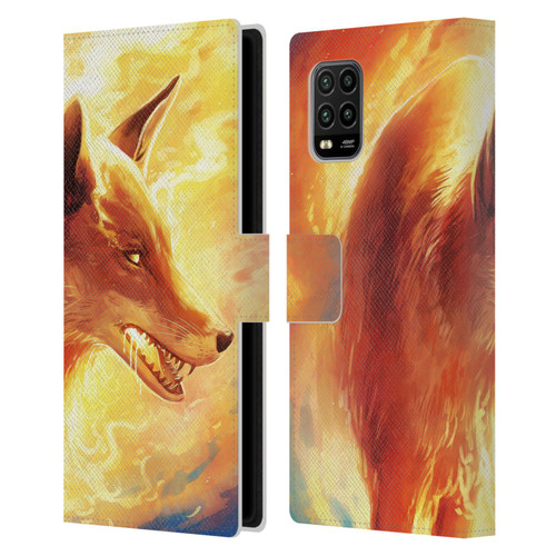 Jonas "JoJoesArt" Jödicke Wildlife Fire Fox Leather Book Wallet Case Cover For Xiaomi Mi 10 Lite 5G