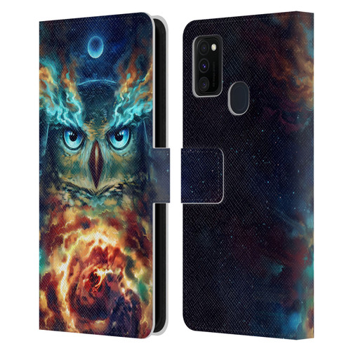 Jonas "JoJoesArt" Jödicke Wildlife 2 Aurowla Leather Book Wallet Case Cover For Samsung Galaxy M30s (2019)/M21 (2020)