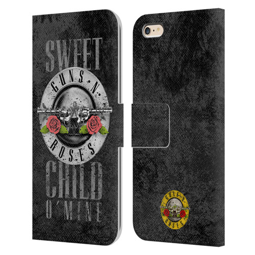 Guns N' Roses Vintage Sweet Child O' Mine Leather Book Wallet Case Cover For Apple iPhone 6 Plus / iPhone 6s Plus