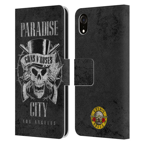 Guns N' Roses Vintage Paradise City Leather Book Wallet Case Cover For Apple iPhone XR