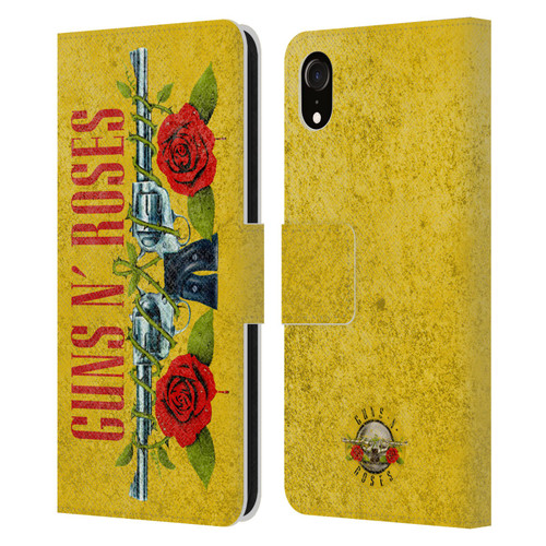 Guns N' Roses Vintage Pistols Leather Book Wallet Case Cover For Apple iPhone XR