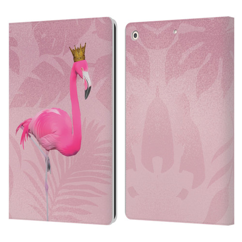 LebensArt Assorted Designs Flamingo King Leather Book Wallet Case Cover For Apple iPad 10.2 2019/2020/2021