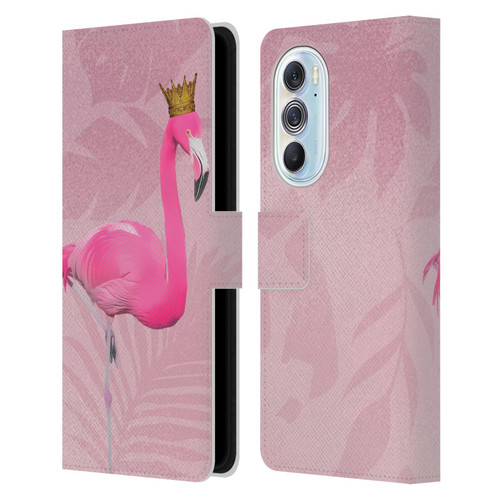 LebensArt Assorted Designs Flamingo King Leather Book Wallet Case Cover For Motorola Edge X30