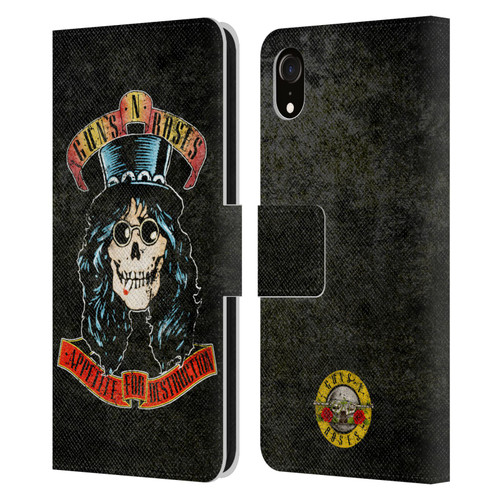 Guns N' Roses Vintage Slash Leather Book Wallet Case Cover For Apple iPhone XR