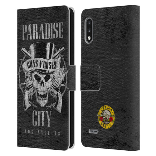 Guns N' Roses Vintage Paradise City Leather Book Wallet Case Cover For LG K22