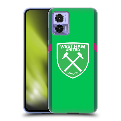 West Ham United FC 2023/24 Crest Kit Home Goalkeeper Soft Gel Case for Motorola Edge 30 Neo 5G