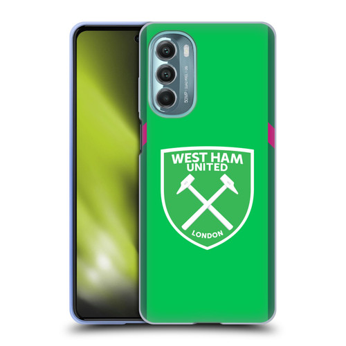 West Ham United FC 2023/24 Crest Kit Home Goalkeeper Soft Gel Case for Motorola Moto G Stylus 5G (2022)