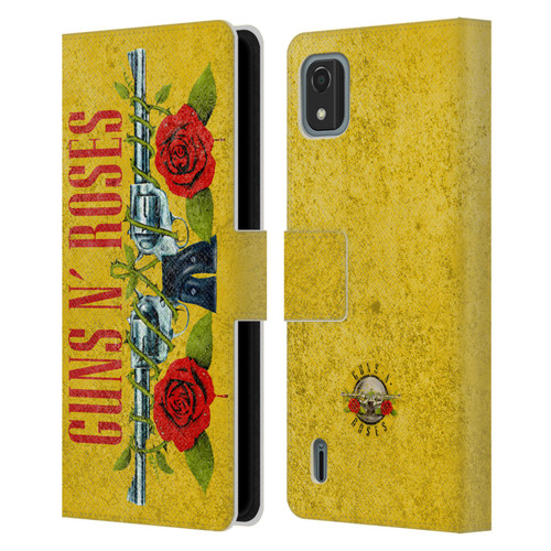 Guns N' Roses Vintage Pistols Leather Book Wallet Case Cover For Nokia C2 2nd Edition