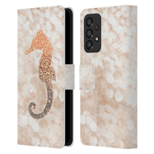 Monika Strigel Champagne Gold Seahorse Leather Book Wallet Case Cover For Samsung Galaxy A33 5G (2022)