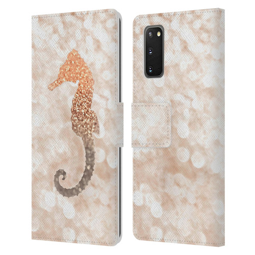 Monika Strigel Champagne Gold Seahorse Leather Book Wallet Case Cover For Samsung Galaxy S20 / S20 5G