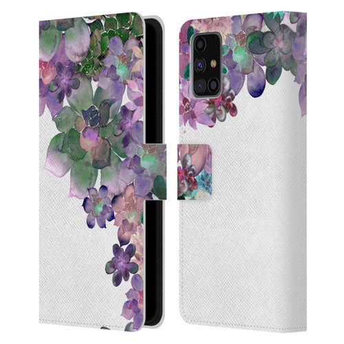 Monika Strigel My Garden Succulent Leather Book Wallet Case Cover For Samsung Galaxy M31s (2020)
