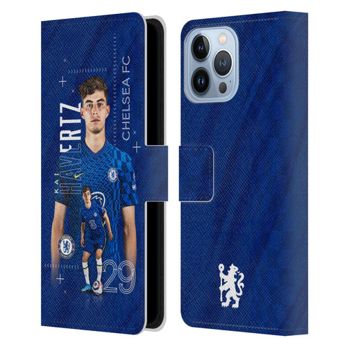 Chelsea Football Club 2021/22 First Team Kai Havertz Leather Book Wallet Case Cover For Apple iPhone 13 Pro Max