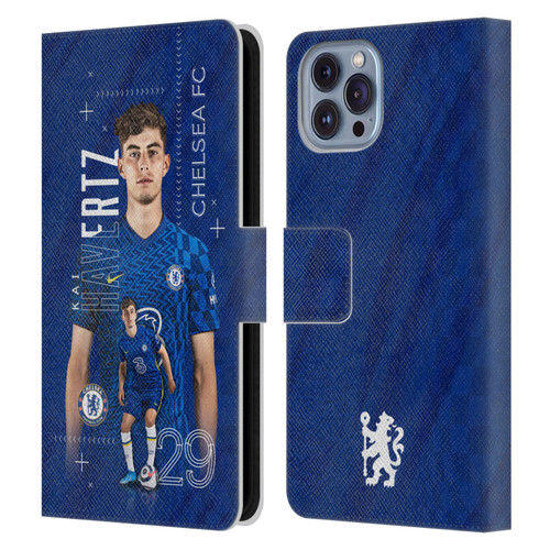 Chelsea Football Club 2021/22 First Team Kai Havertz Leather Book Wallet Case Cover For Apple iPhone 14