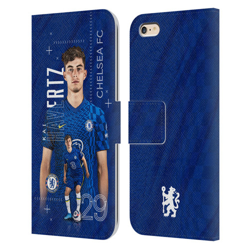 Chelsea Football Club 2021/22 First Team Kai Havertz Leather Book Wallet Case Cover For Apple iPhone 6 Plus / iPhone 6s Plus