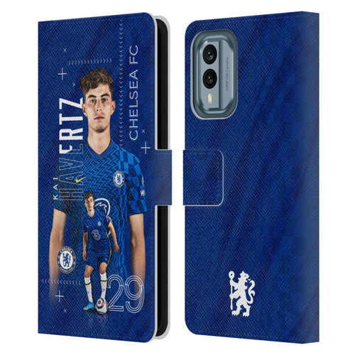 Chelsea Football Club 2021/22 First Team Kai Havertz Leather Book Wallet Case Cover For Nokia X30