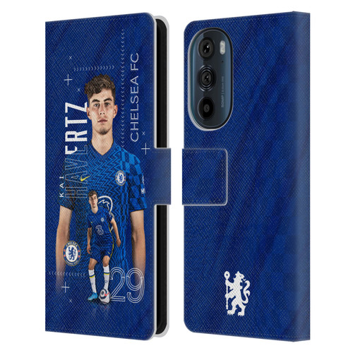 Chelsea Football Club 2021/22 First Team Kai Havertz Leather Book Wallet Case Cover For Motorola Edge 30