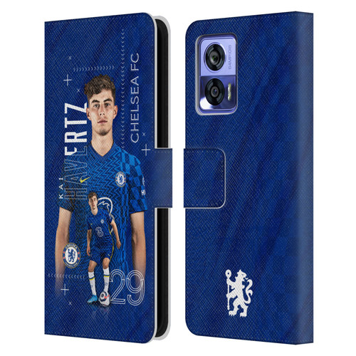 Chelsea Football Club 2021/22 First Team Kai Havertz Leather Book Wallet Case Cover For Motorola Edge 30 Neo 5G