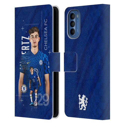 Chelsea Football Club 2021/22 First Team Kai Havertz Leather Book Wallet Case Cover For Motorola Moto G41