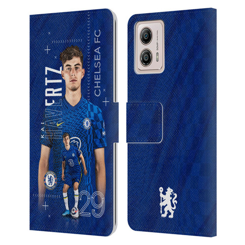 Chelsea Football Club 2021/22 First Team Kai Havertz Leather Book Wallet Case Cover For Motorola Moto G53 5G