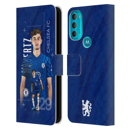 Chelsea Football Club 2021/22 First Team Kai Havertz Leather Book Wallet Case Cover For Motorola Moto G71 5G