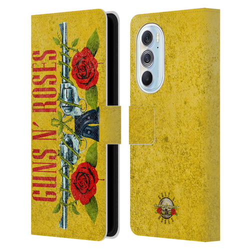 Guns N' Roses Vintage Pistols Leather Book Wallet Case Cover For Motorola Edge X30