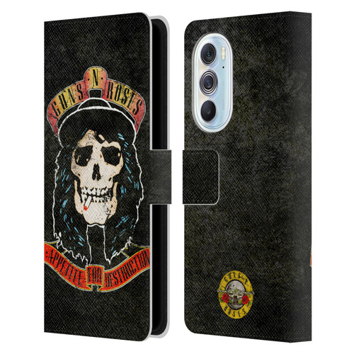 Guns N' Roses Vintage Stradlin Leather Book Wallet Case Cover For Motorola Edge X30