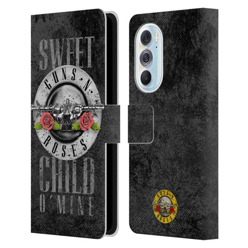Guns N' Roses Vintage Sweet Child O' Mine Leather Book Wallet Case Cover For Motorola Edge X30