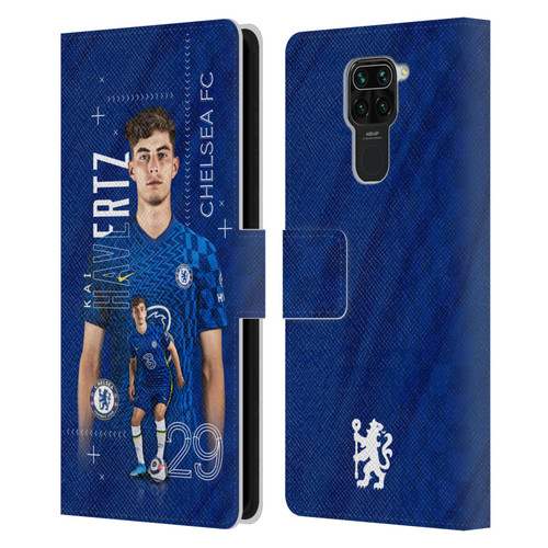 Chelsea Football Club 2021/22 First Team Kai Havertz Leather Book Wallet Case Cover For Xiaomi Redmi Note 9 / Redmi 10X 4G