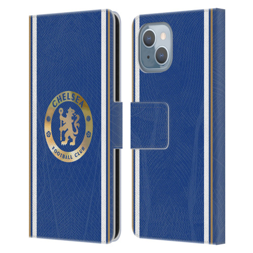 Chelsea Football Club 2023/24 Kit Home Leather Book Wallet Case Cover For Apple iPhone 14