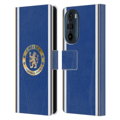 Chelsea Football Club 2023/24 Kit Home Leather Book Wallet Case Cover For Motorola Edge 30