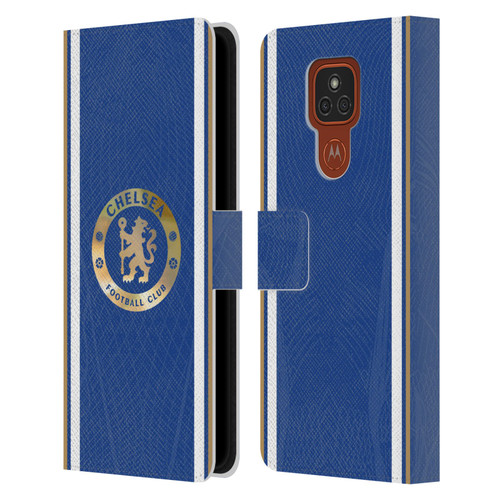 Chelsea Football Club 2023/24 Kit Home Leather Book Wallet Case Cover For Motorola Moto E7 Plus