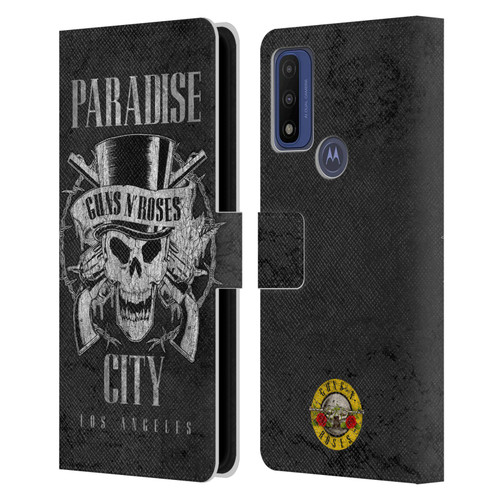 Guns N' Roses Vintage Paradise City Leather Book Wallet Case Cover For Motorola G Pure