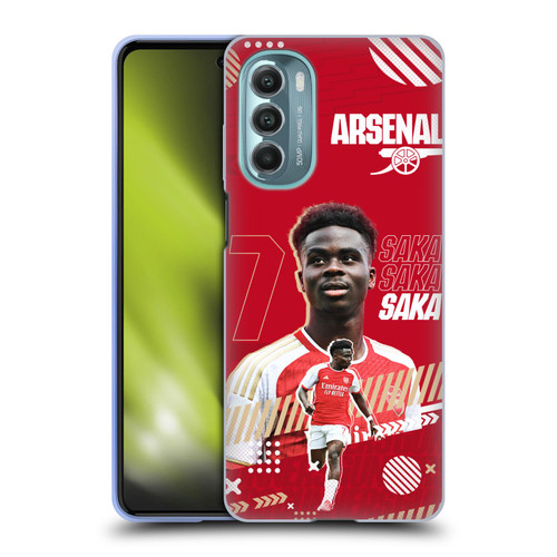 Arsenal FC 2023/24 First Team Bukayo Saka Soft Gel Case for Motorola Moto G Stylus 5G (2022)