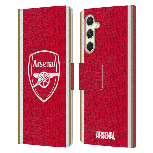 Arsenal FC 2023/24 Crest Kit Home Leather Book Wallet Case Cover For Samsung Galaxy A54 5G