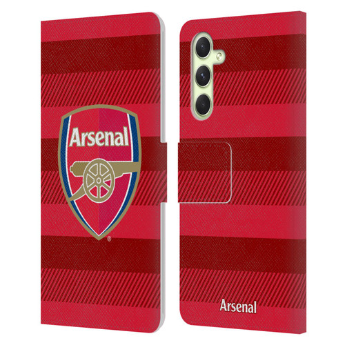 Arsenal FC Crest 2 Training Red Leather Book Wallet Case Cover For Samsung Galaxy A54 5G