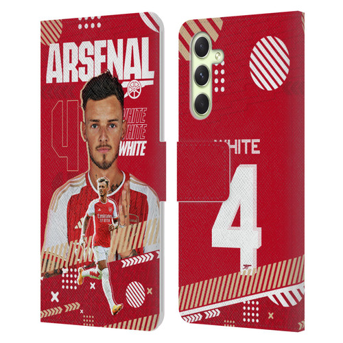 Arsenal FC 2023/24 First Team Ben White Leather Book Wallet Case Cover For Samsung Galaxy A54 5G