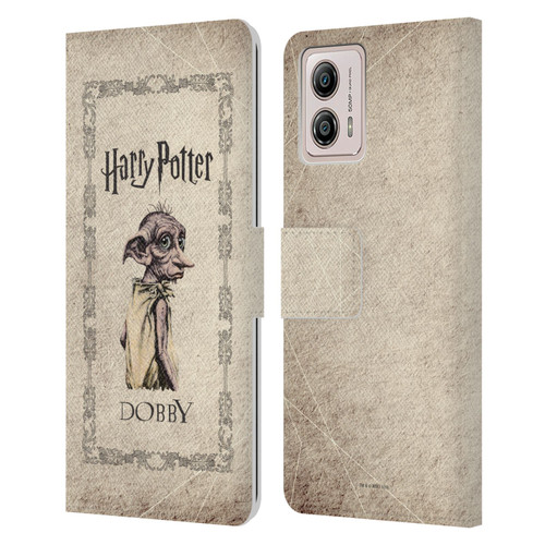 Harry Potter Chamber Of Secrets II Dobby House Elf Creature Leather Book Wallet Case Cover For Motorola Moto G53 5G