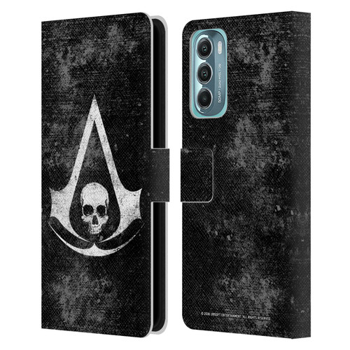Assassin's Creed Black Flag Logos Grunge Leather Book Wallet Case Cover For Motorola Moto G Stylus 5G (2022)