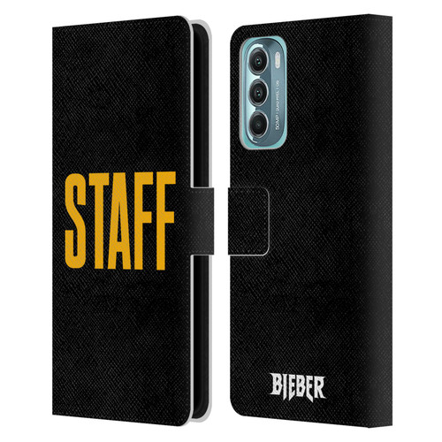 Justin Bieber Tour Merchandise Staff Leather Book Wallet Case Cover For Motorola Moto G Stylus 5G (2022)