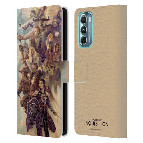 EA Bioware Dragon Age Inquisition Graphics Companions And Advisors Leather Book Wallet Case Cover For Motorola Moto G Stylus 5G (2022)